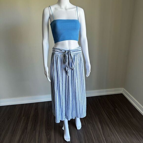 Gap Blue & White Striped Tie Waist Skirt Size 10 - Picture 3 of 8